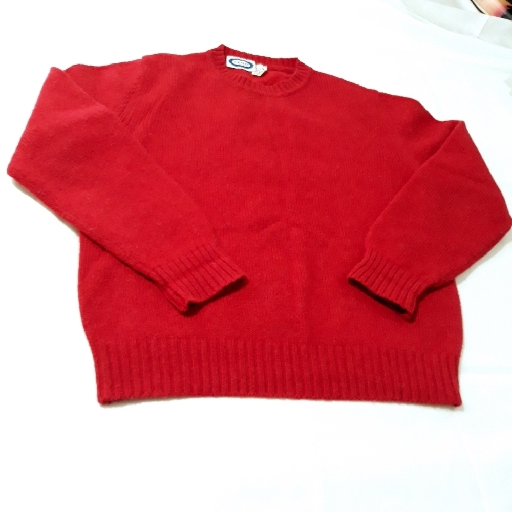 Zod for Her Wool Blend Red Sweater Made in Italy Size Large